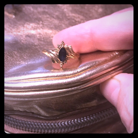 Zales Genuine Sapphire and Diamond Ring 7 - Picture 3 of 3